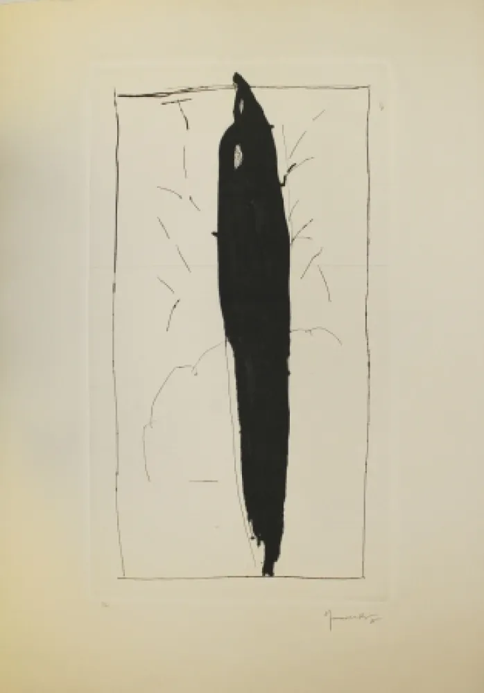 Гравюра Сухой Иглой Hernandez Pijuan - Xiprer (Cypress)