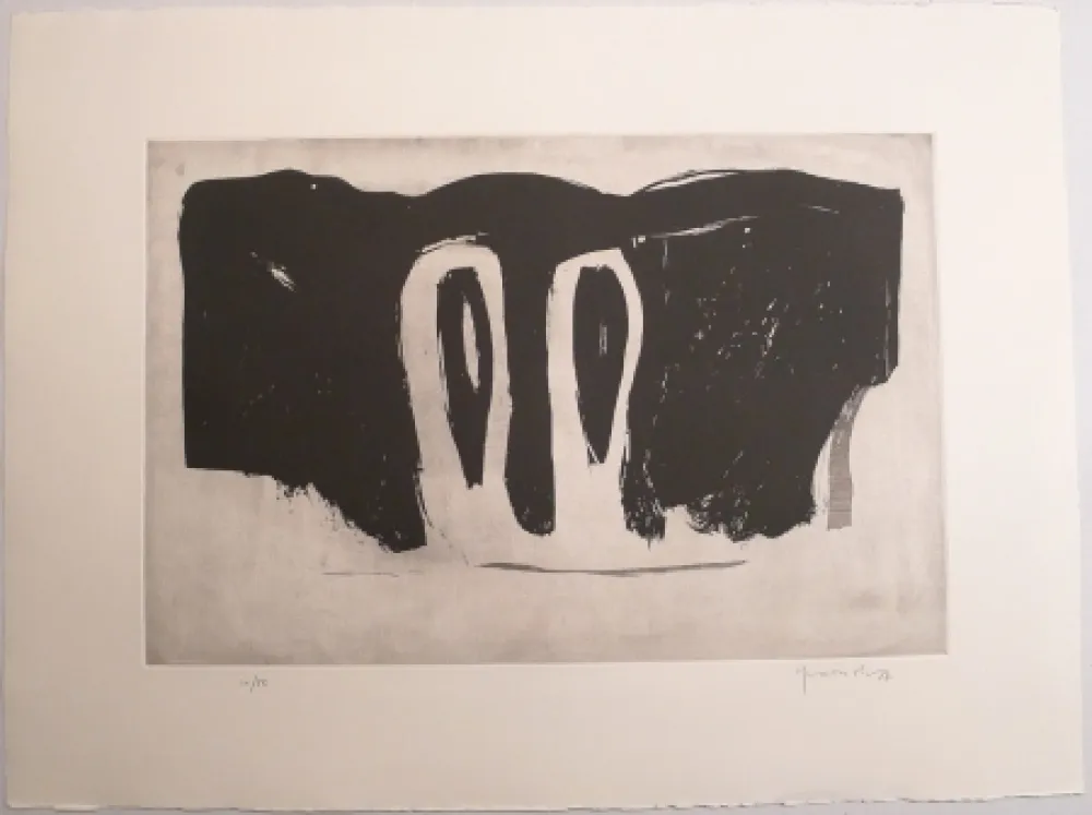 Акватинта Hernandez Pijuan - Xipres en el Paissatge