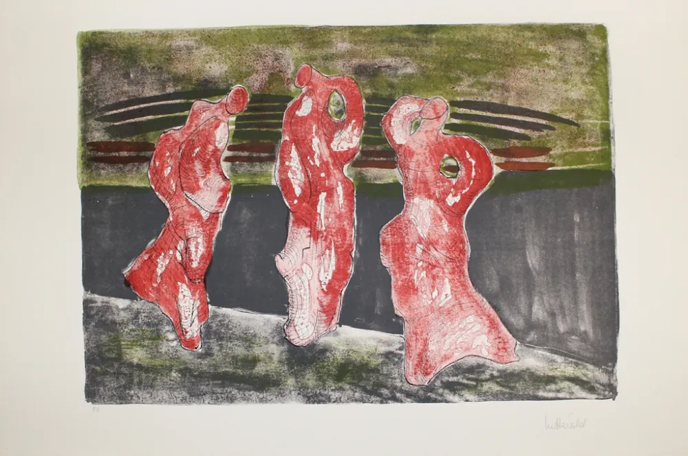 Литография Herold - Drei Figuren