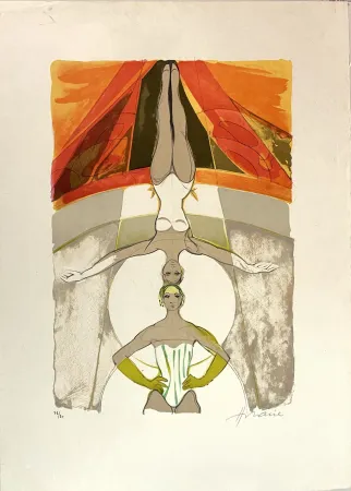 Литография Hilaire - Les Equilibristes