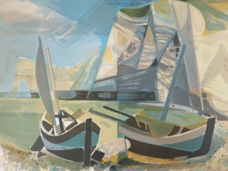 Литография Hilaire - Normandie, les falaises d'Etretat