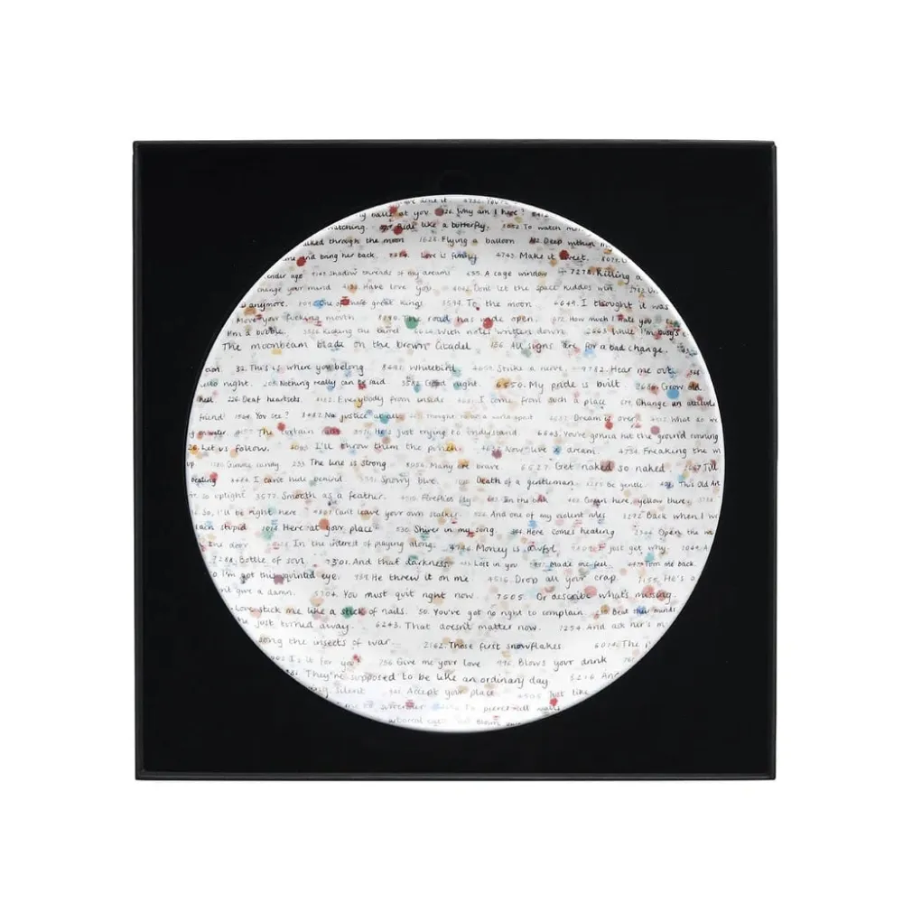 Многоэкземплярное Произведение Hirst - All Over Text Large Plate