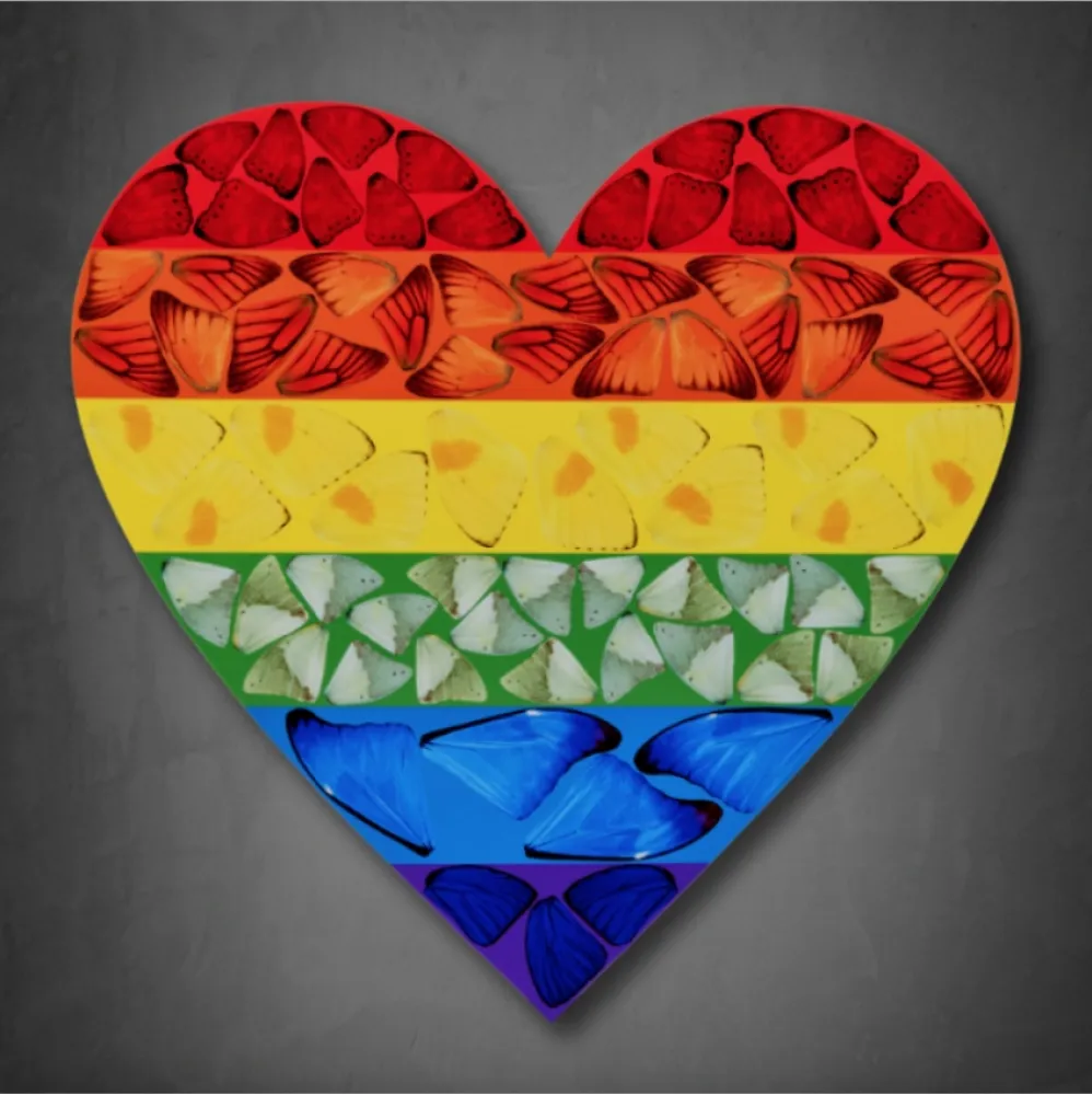 Многоэкземплярное Произведение Hirst - Butterfly Heart