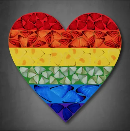 Многоэкземплярное Произведение Hirst - Butterfly Heart