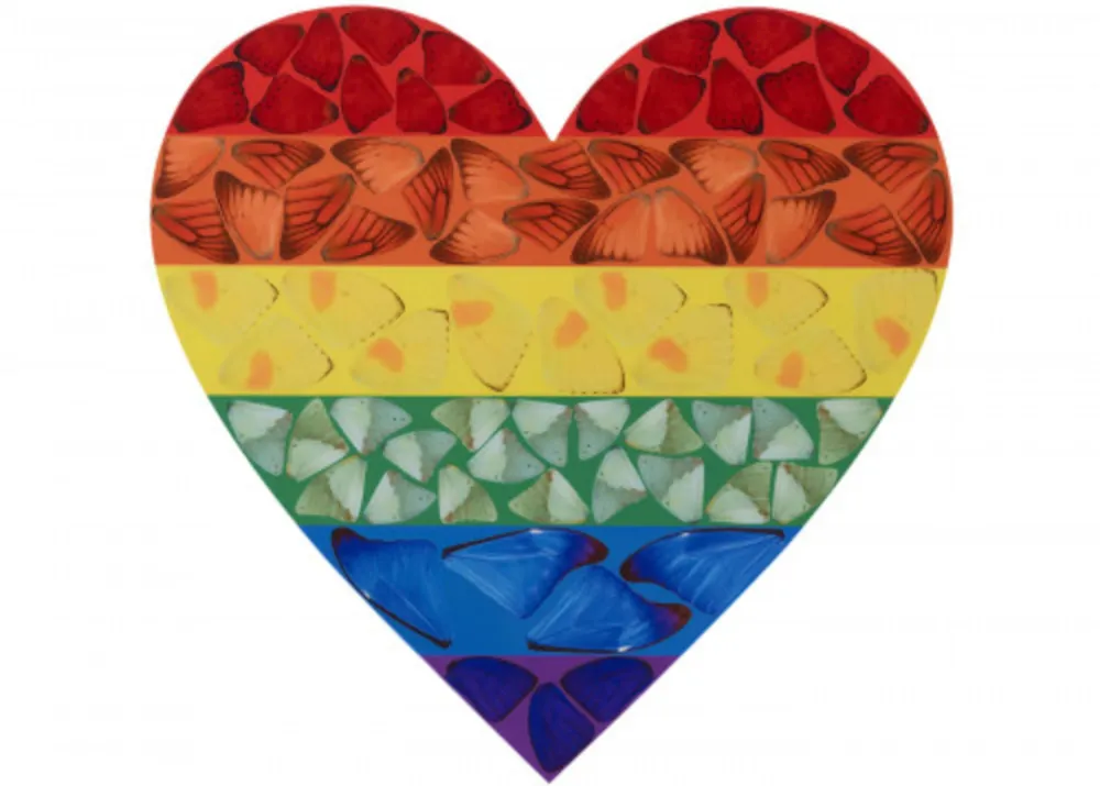 Многоэкземплярное Произведение Hirst - H7-3 Butterfly Heart (Large)