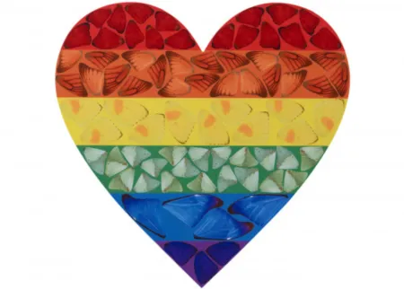 Многоэкземплярное Произведение Hirst - H7-3 Butterfly Heart (Large)