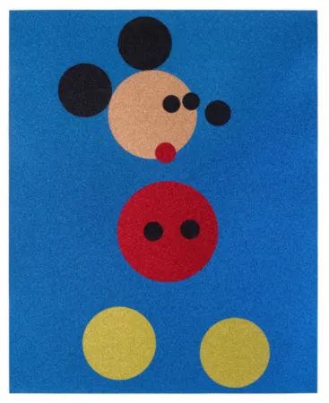 Сериграфия Hirst - Large Mickey - Blue Glitter