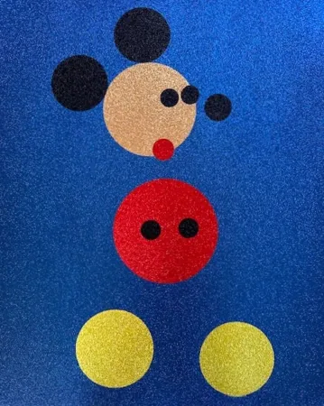 Сериграфия Hirst - Mickey (Blue Glitter)