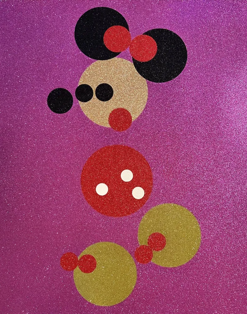 Сериграфия Hirst - Minnie (Pink Glitter)