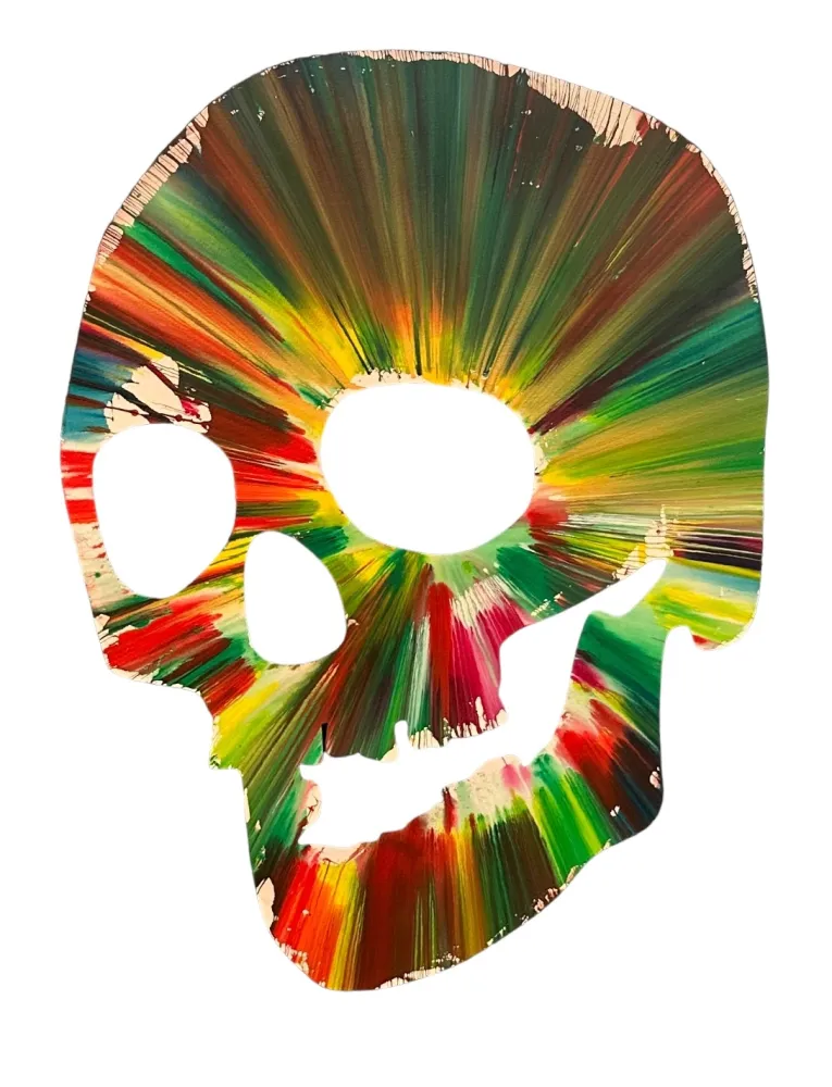 Многоэкземплярное Произведение Hirst - Skull Spin Painting
