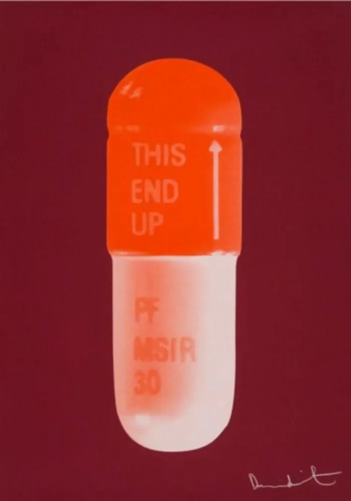 Сериграфия Hirst - The Cure (Sienna Red/Tangerine/Light Tangerine)
