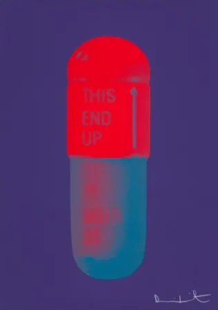 Многоэкземплярное Произведение Hirst - The Cure (violet/electric red/powder blue)