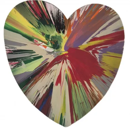 Многоэкземплярное Произведение Hirst - Untitled (spin - heart)