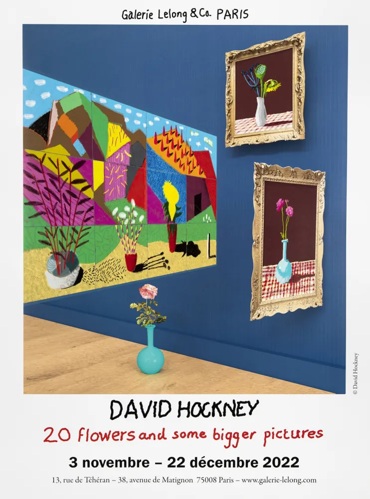 Гашение Hockney - « David Hockney : 20 fleurs et quelques tableaux plus grands »