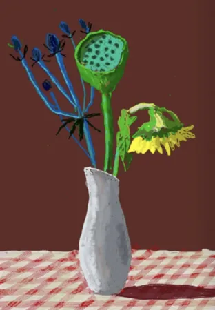 Многоэкземплярное Произведение Hockney - 19th March 2021, Sunflower with Exotic Flower