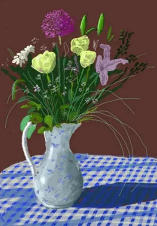 Многоэкземплярное Произведение Hockney - 20th February 2021, Jug With Flowers