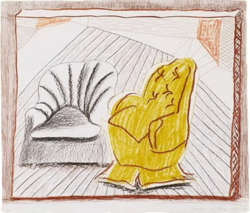 Литография Hockney - A Picture of Two Chairs