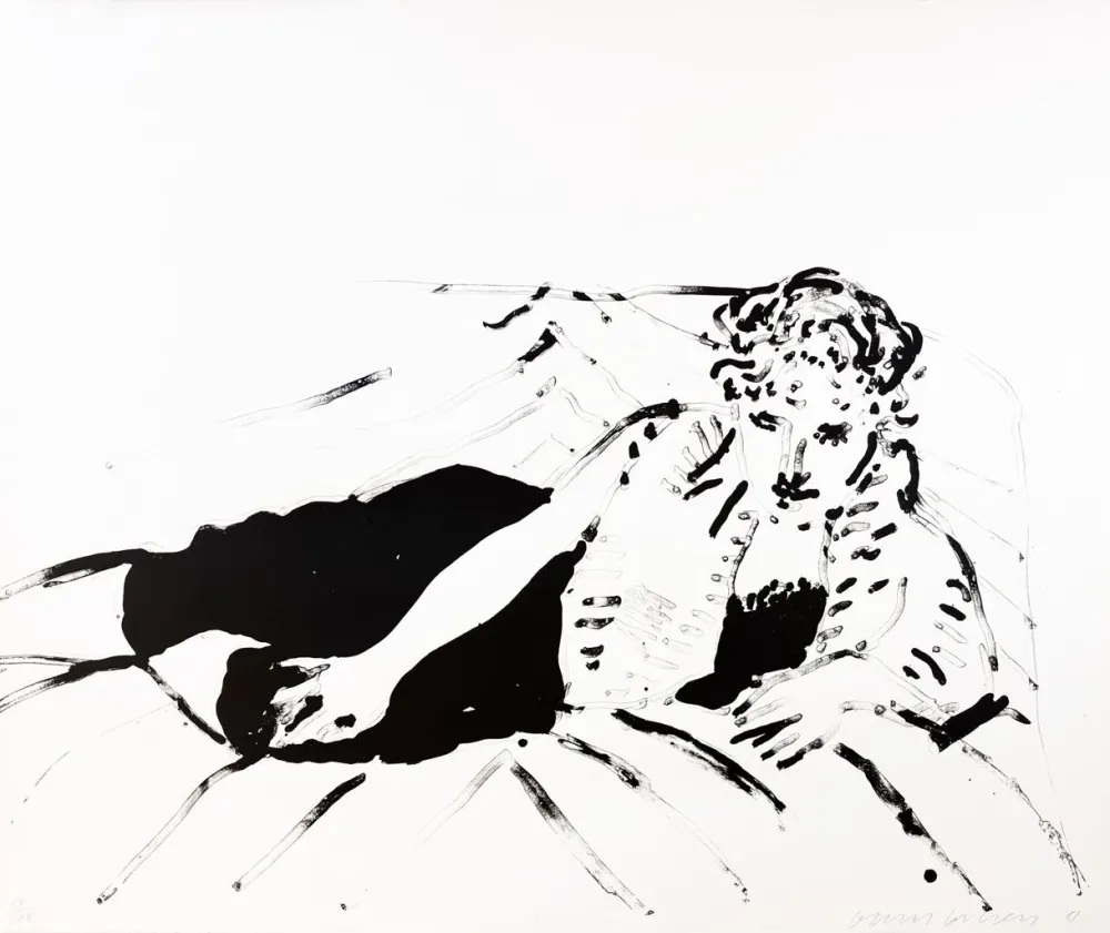 Литография Hockney - Big Celia Print #1