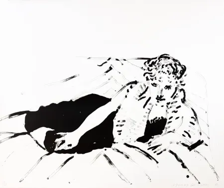 Литография Hockney - Big Celia Print #1