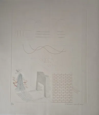 Гравюра Hockney - Buzzing of the Blue Guitar