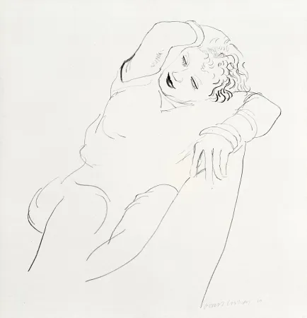 Литография Hockney - Celia Reclining