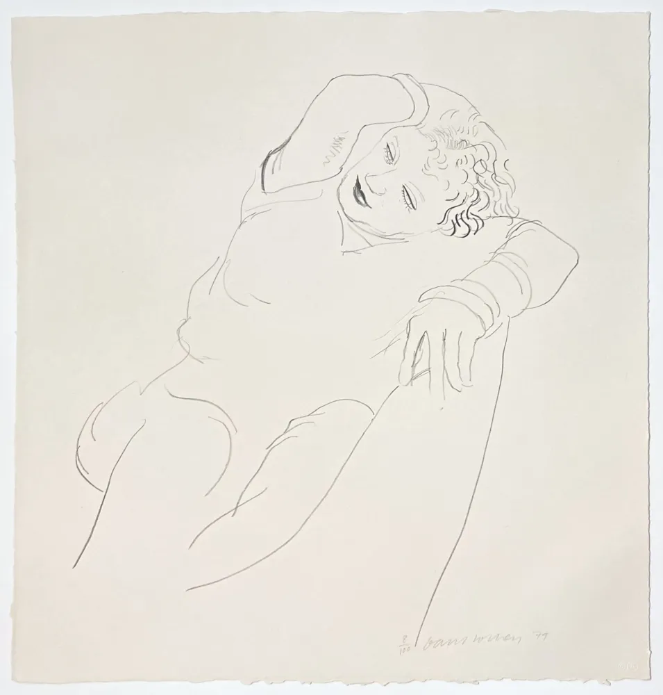Литография Hockney - Celia Reclining