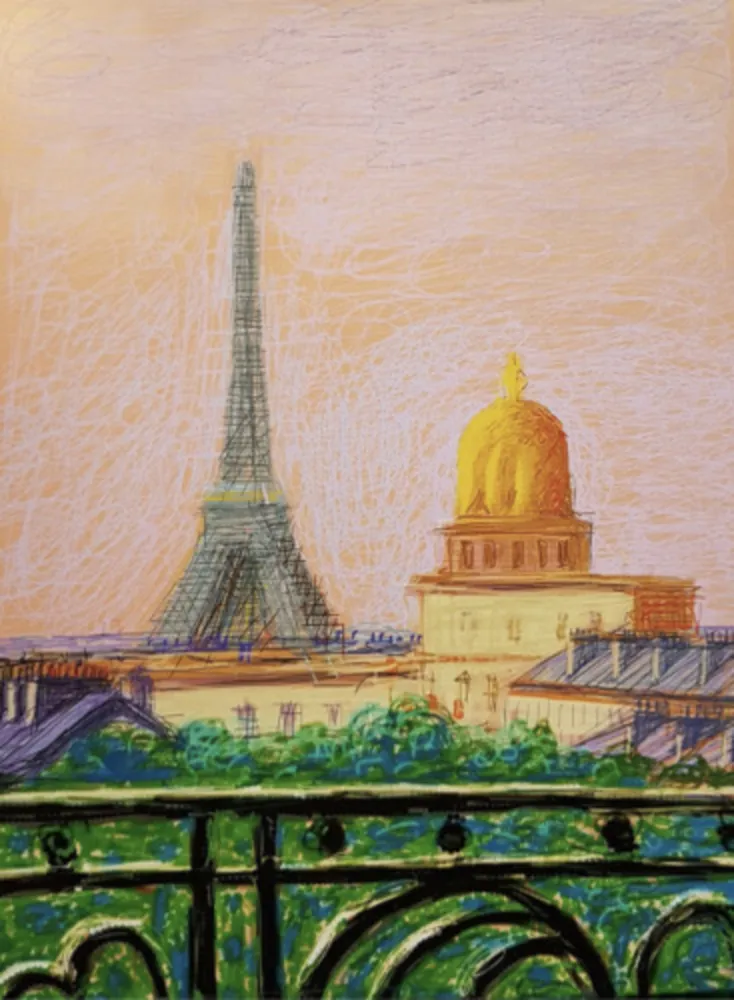 Многоэкземплярное Произведение Hockney - Eiffel Tower (by day)