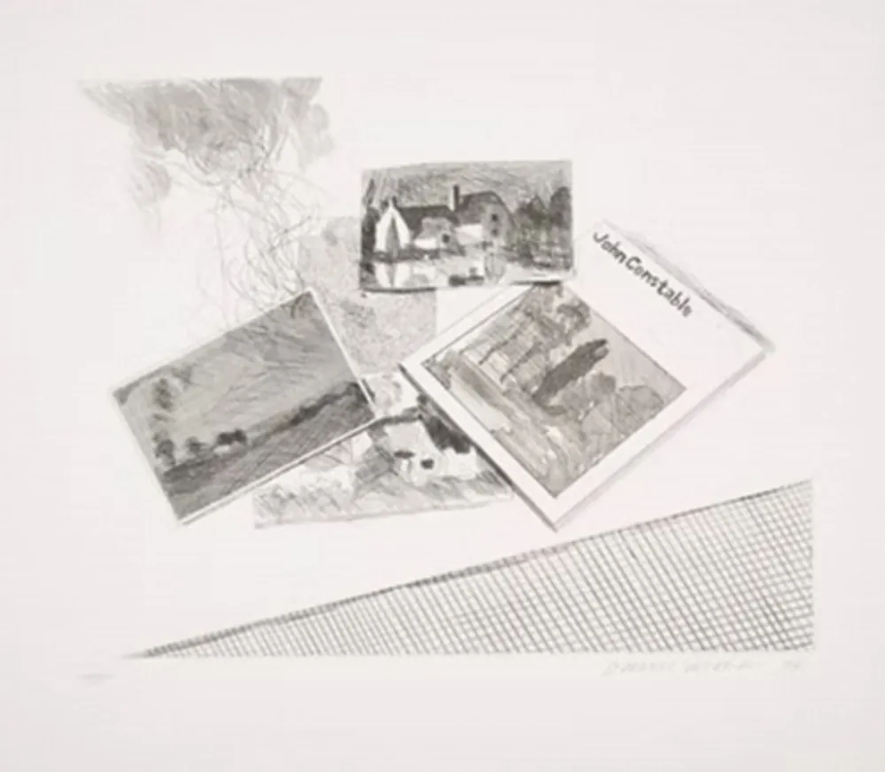 Офорт И Аквитанта Hockney - For John Constable