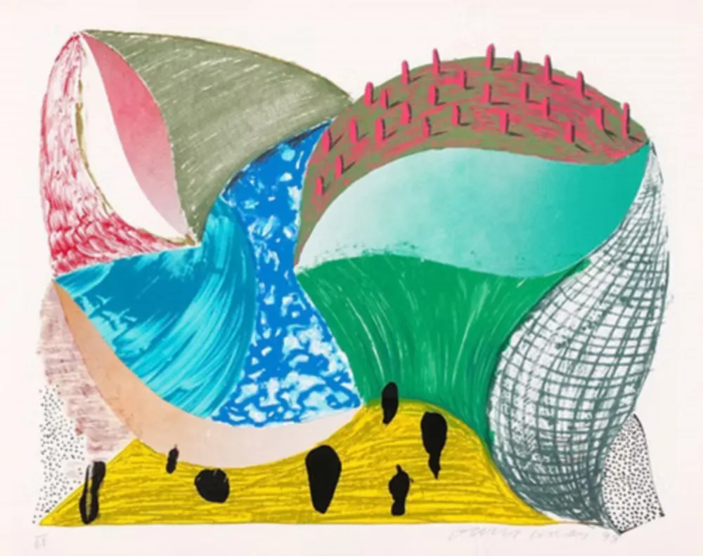 Сериграфия Hockney - Gorge D'incre