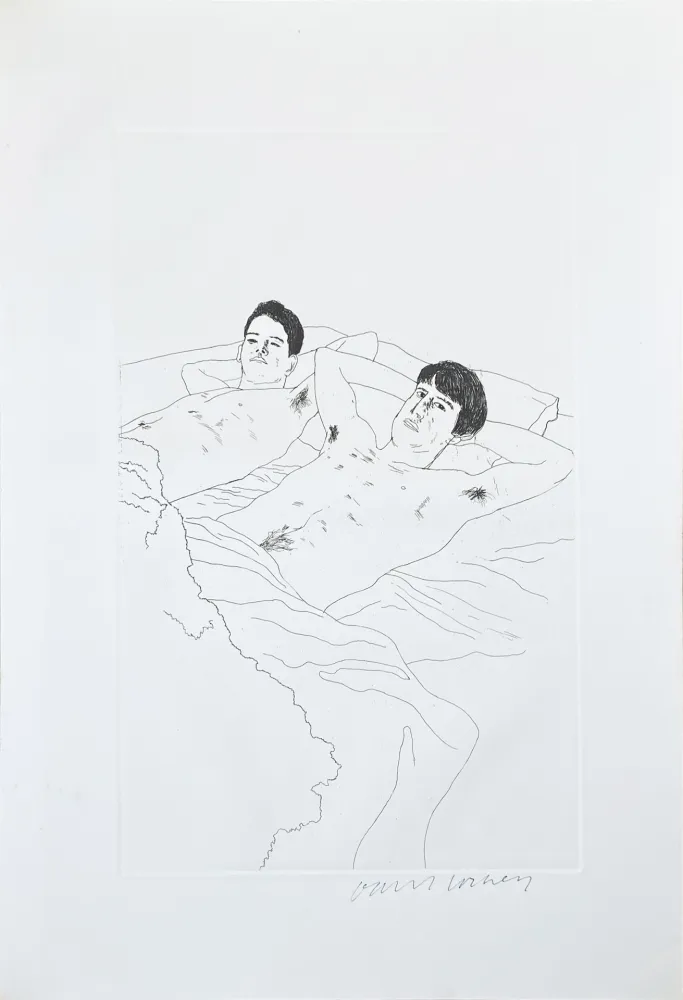 Офорт И Аквитанта Hockney - Illustrations for Fourteen Poems from C.P. Cavafy: In Despair