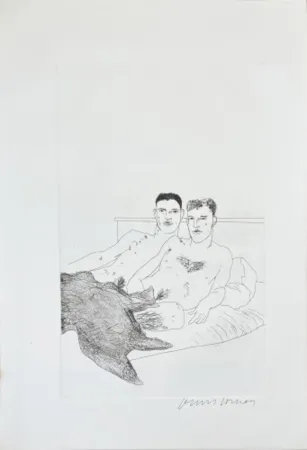 Офорт И Аквитанта Hockney - Illustrations for Fourteen Poems from C.P. Cavafy: The Beginning