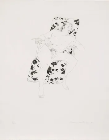 Гравюра Hockney - Mo asleep