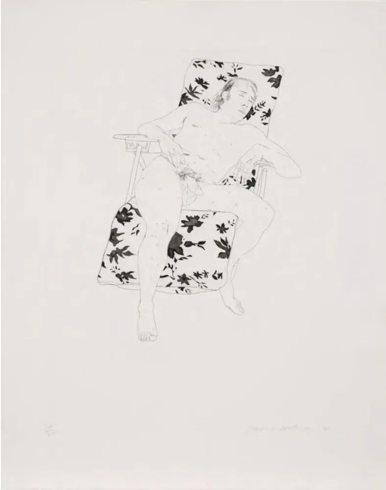Гравюра Hockney - Mo asleep
