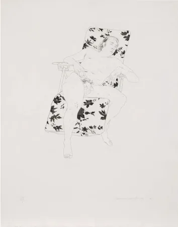 Гравюра Hockney - Mo asleep