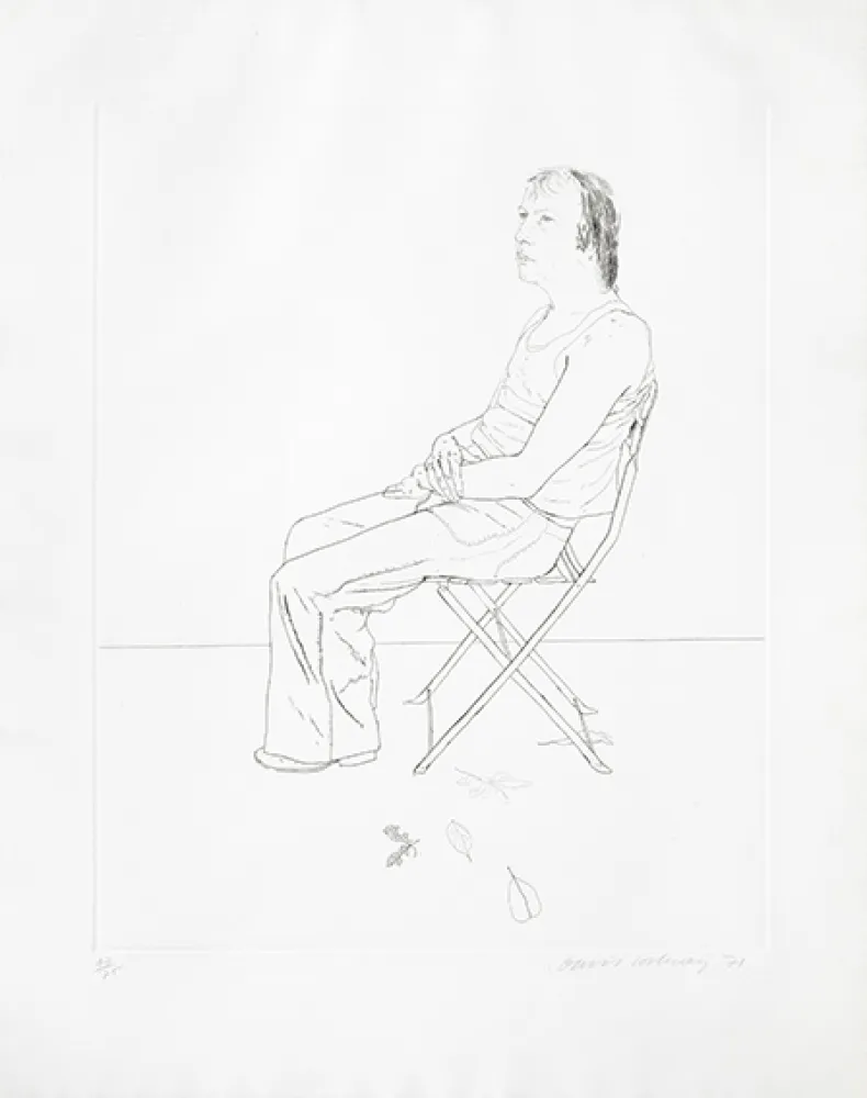 Гравюра Hockney - Mo with Five Leaves