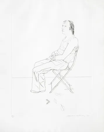 Гравюра Hockney - Mo with Five Leaves