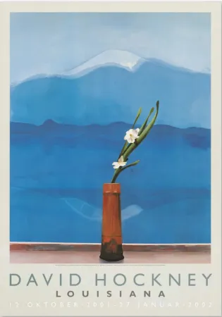 Афиша Hockney - Mt. Fuji and flowers