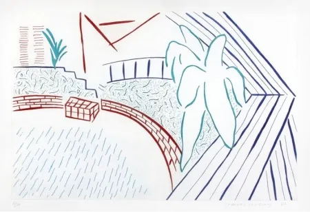 Акватинта Hockney - My pool and terrace