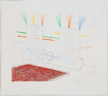 Гравюра Hockney - On It May Stay His Eye, from The Blue Guitar