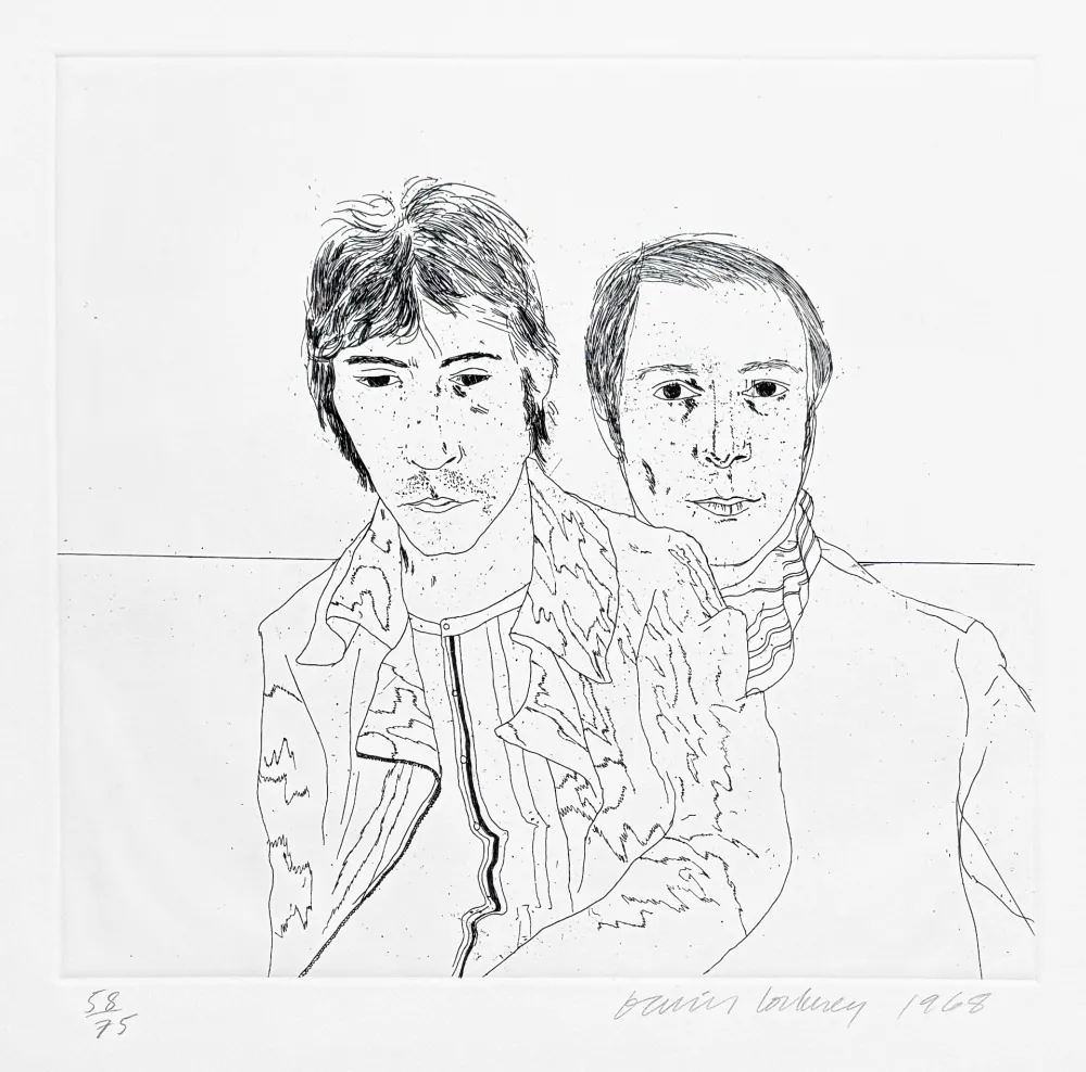 Офорт Hockney -  Ossie and Mo