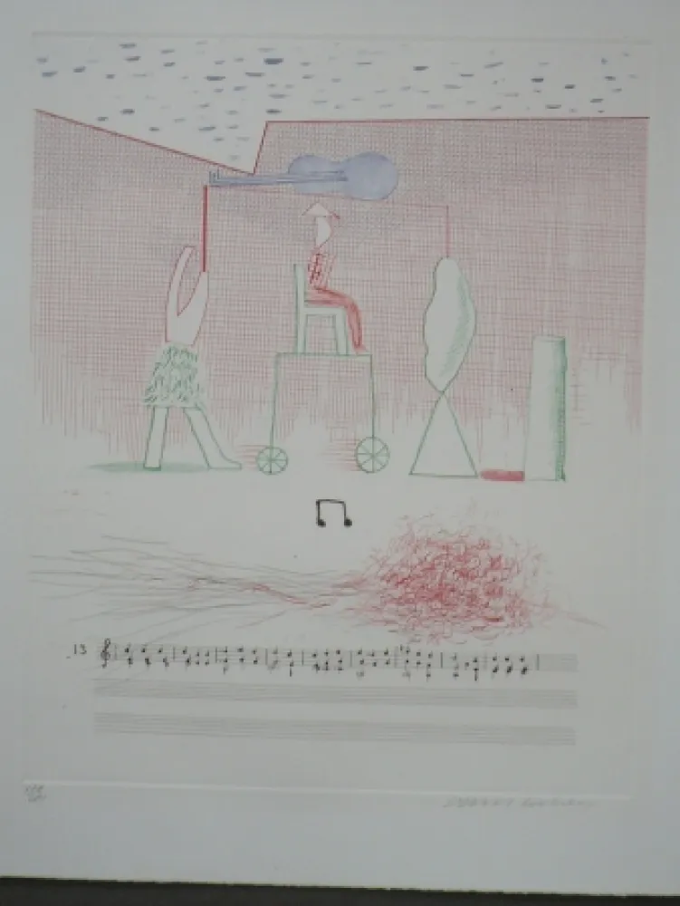 Офорт Hockney - Parade (from the blue guitar)