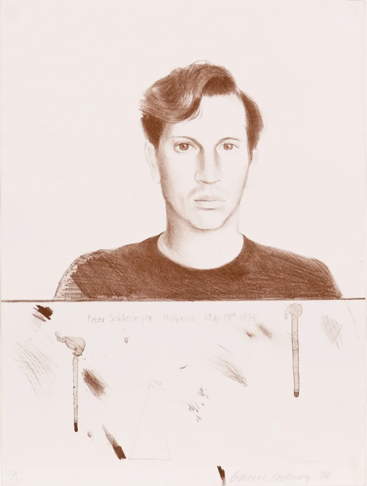 Литография Hockney - Peter Schlesinger