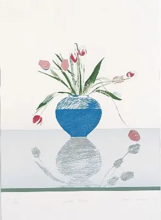 Литография Hockney - Pretty Tulips