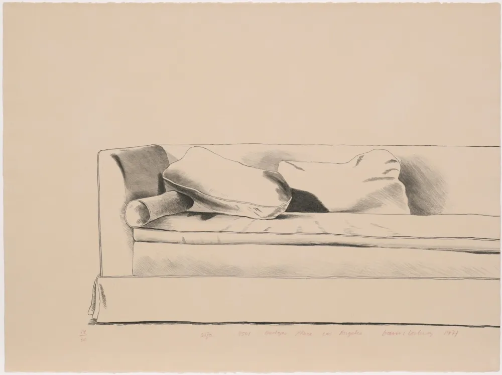Литография Hockney - Sofa 8501 Hedges Place Los Angeles