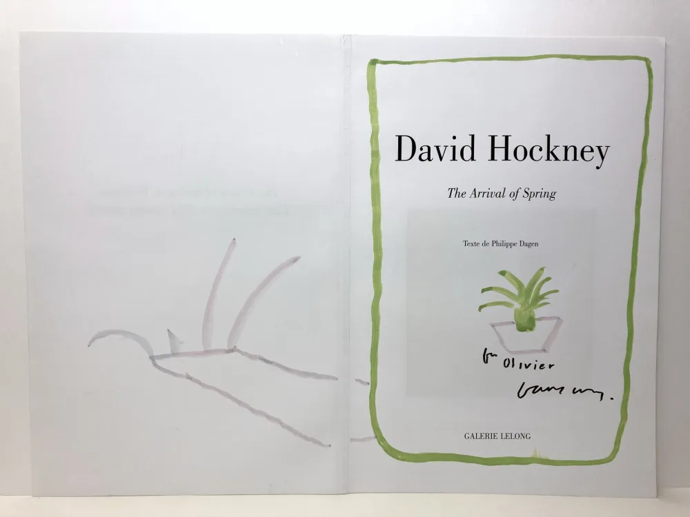 Нет Никаких Технических Hockney - The arrival of the spring. Dessin à l'aquarelle. Signé