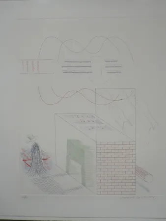 Офорт Hockney - The buzzing of the blue guitar (from the blue guitar)