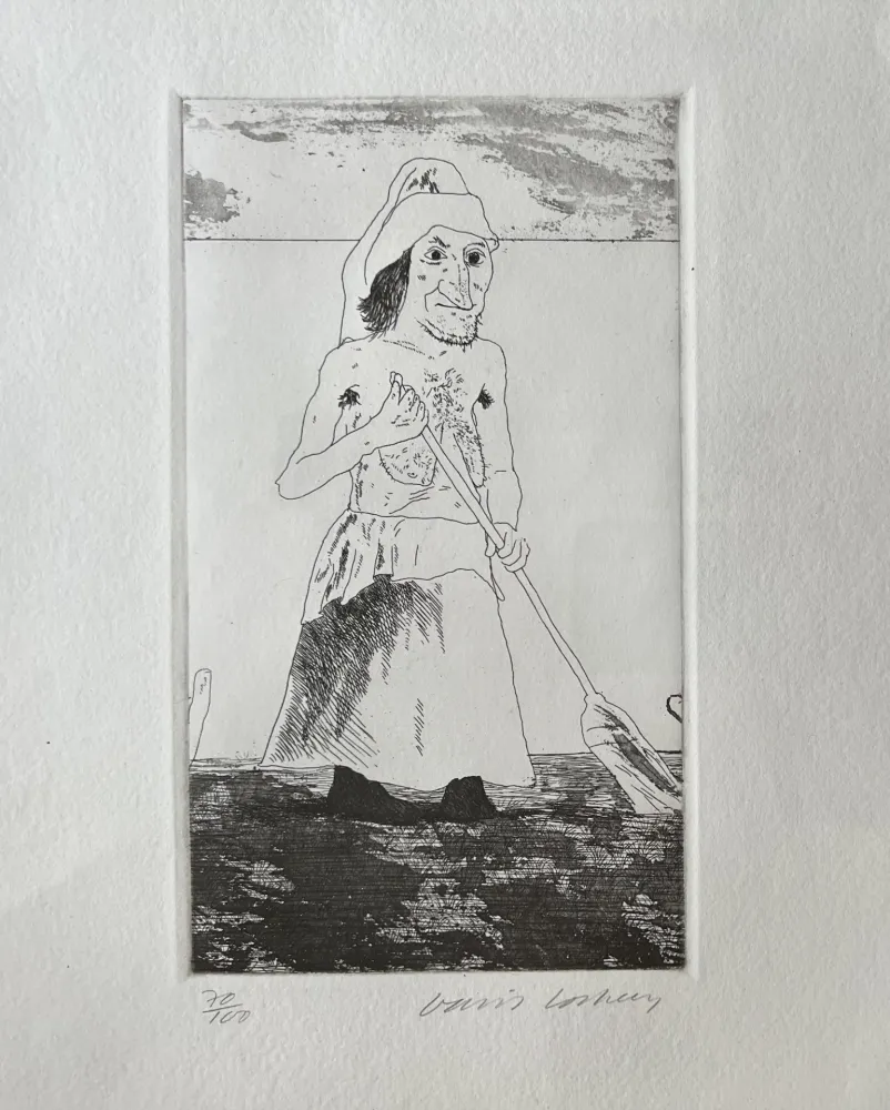 Гравюра Hockney - The Enchantress in her garden