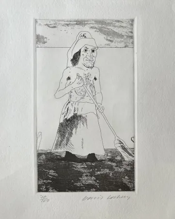 Гравюра Hockney - The Enchantress in her garden