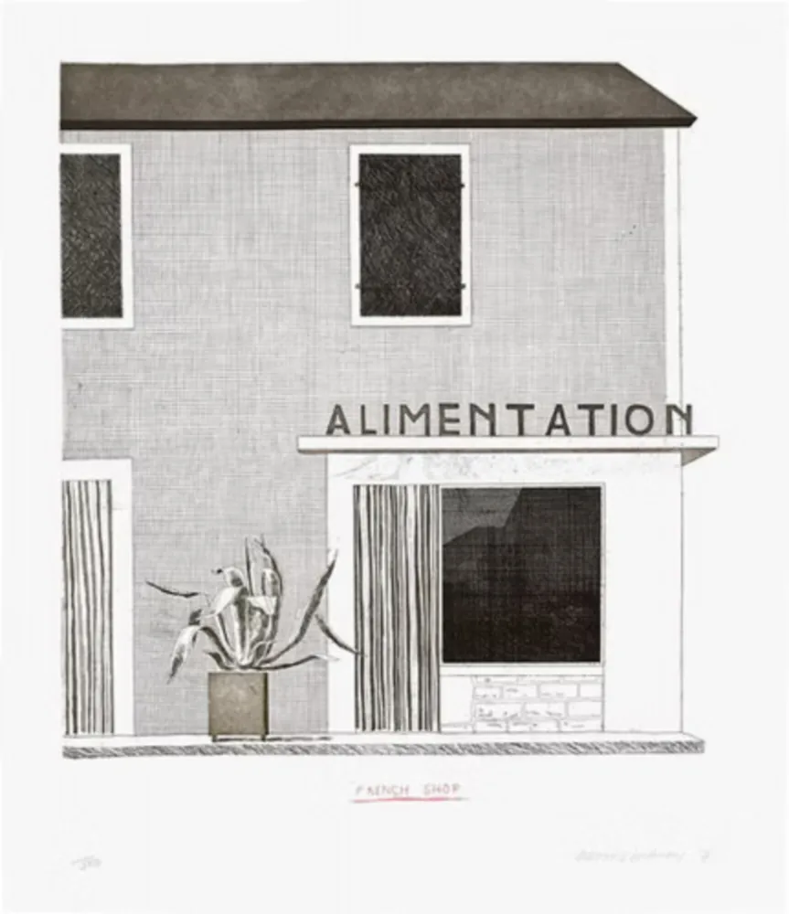 Офорт И Аквитанта Hockney - The French Shop