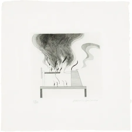 Многоэкземплярное Произведение Hockney - The Lathe and Fire